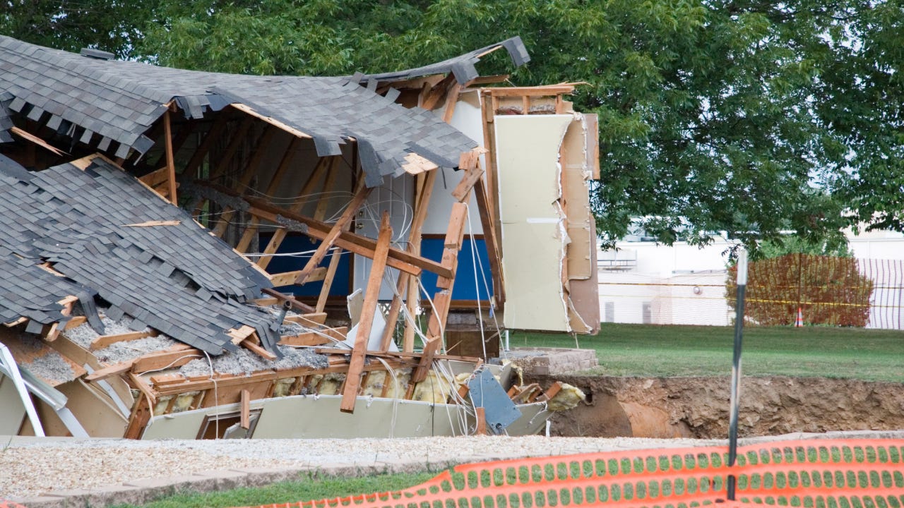 sinkholes under house