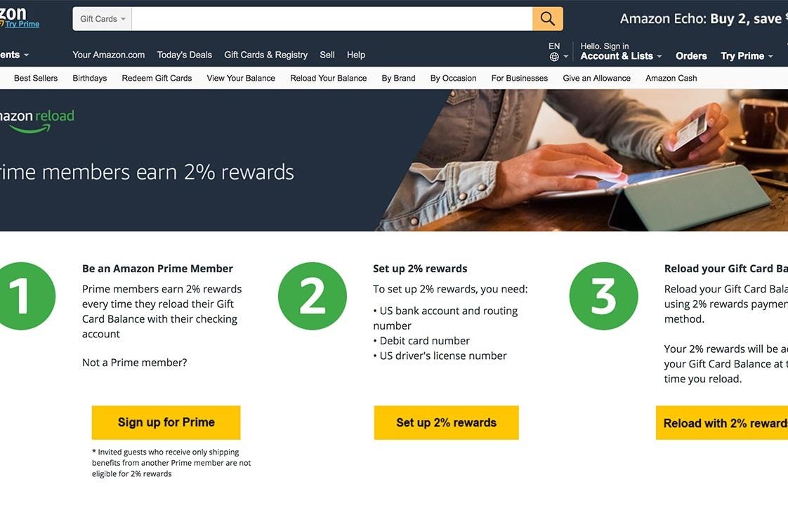 amazon rewards debit card users too