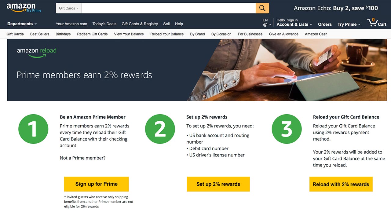 amazon rewards debit card users too