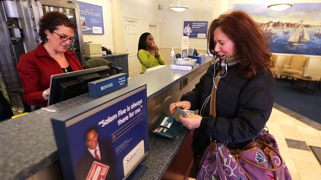 Woman banking