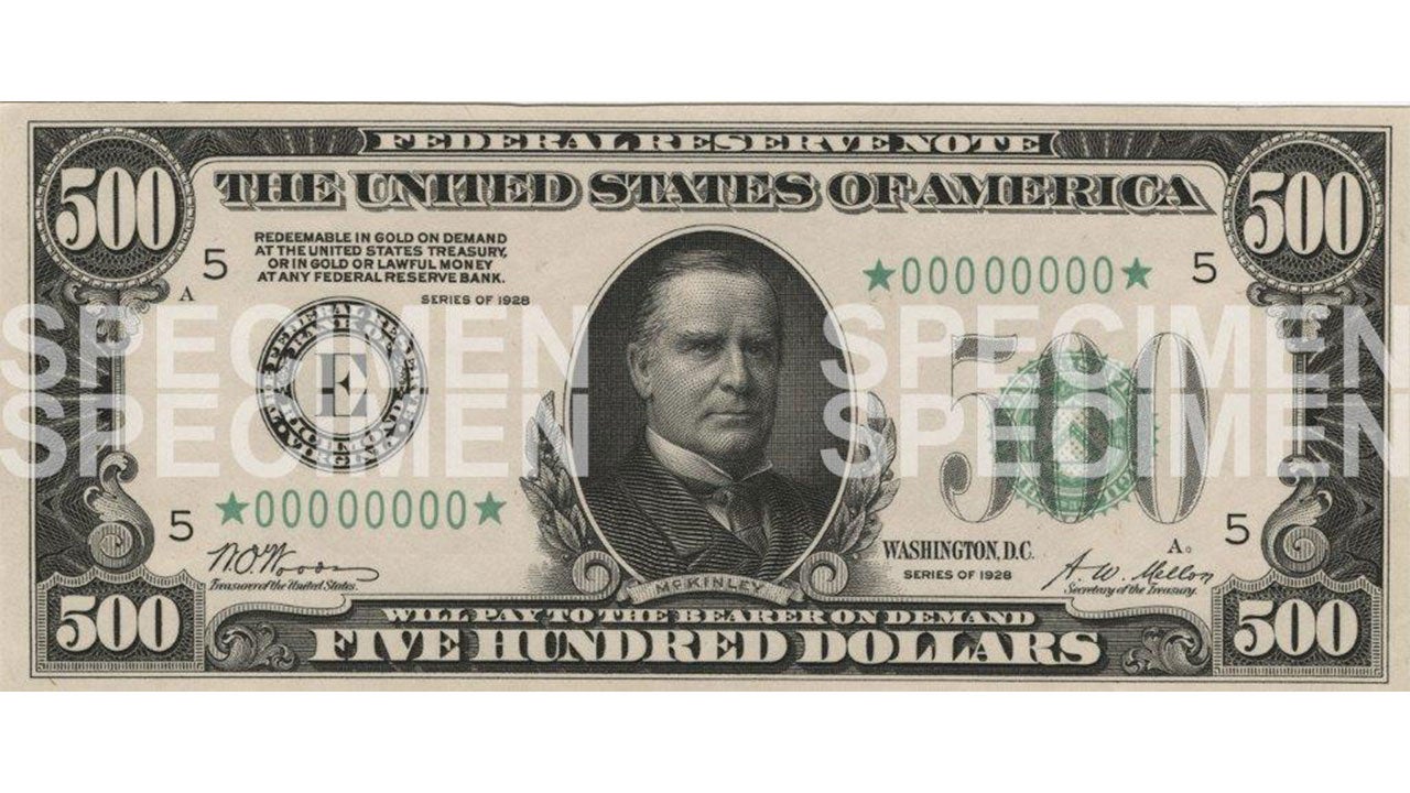 A $500 or $10,000 Bill? The Story Behind Large-Denomination