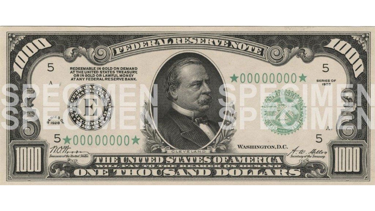 $500, $1,000, $100,000: Big Bills Of A Bygone Era