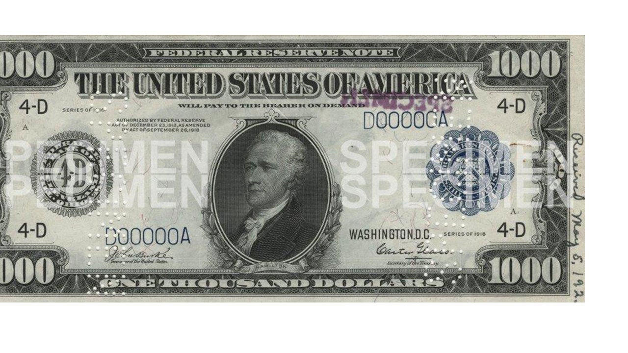 Alexander Hamilton $1000