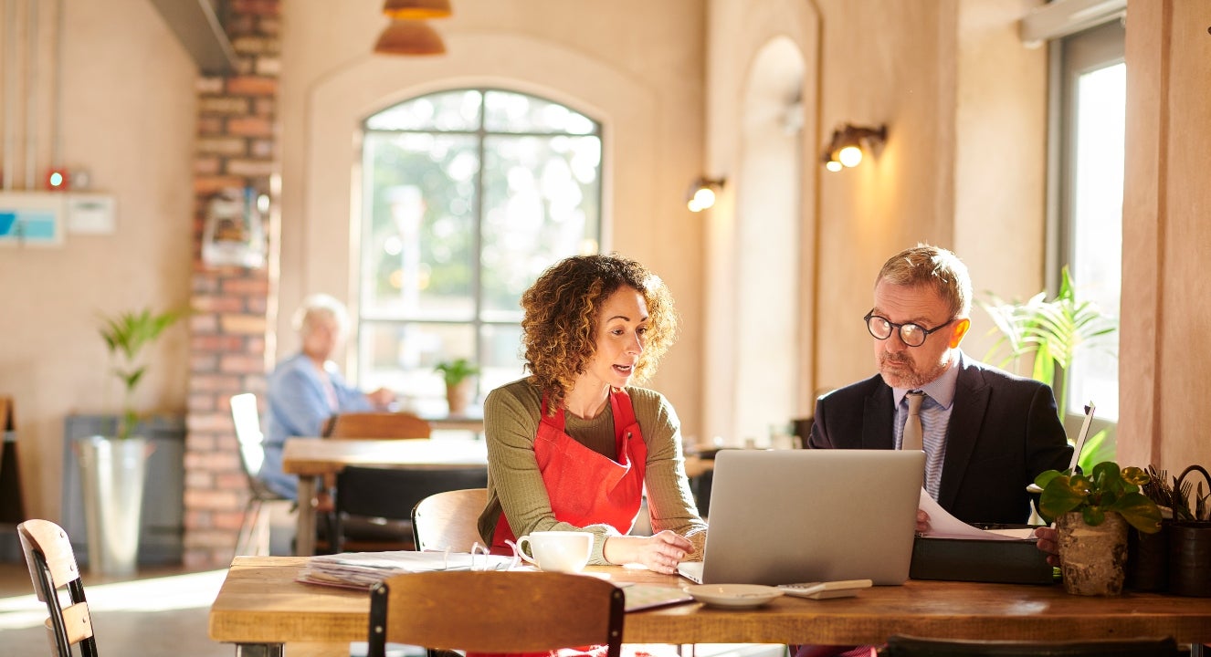 A homebuyer reviews loan options.