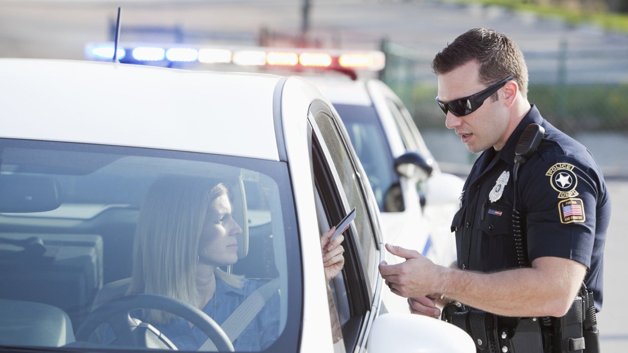 Woman pulled over by police