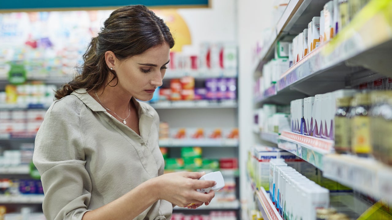 Woman at drugstore