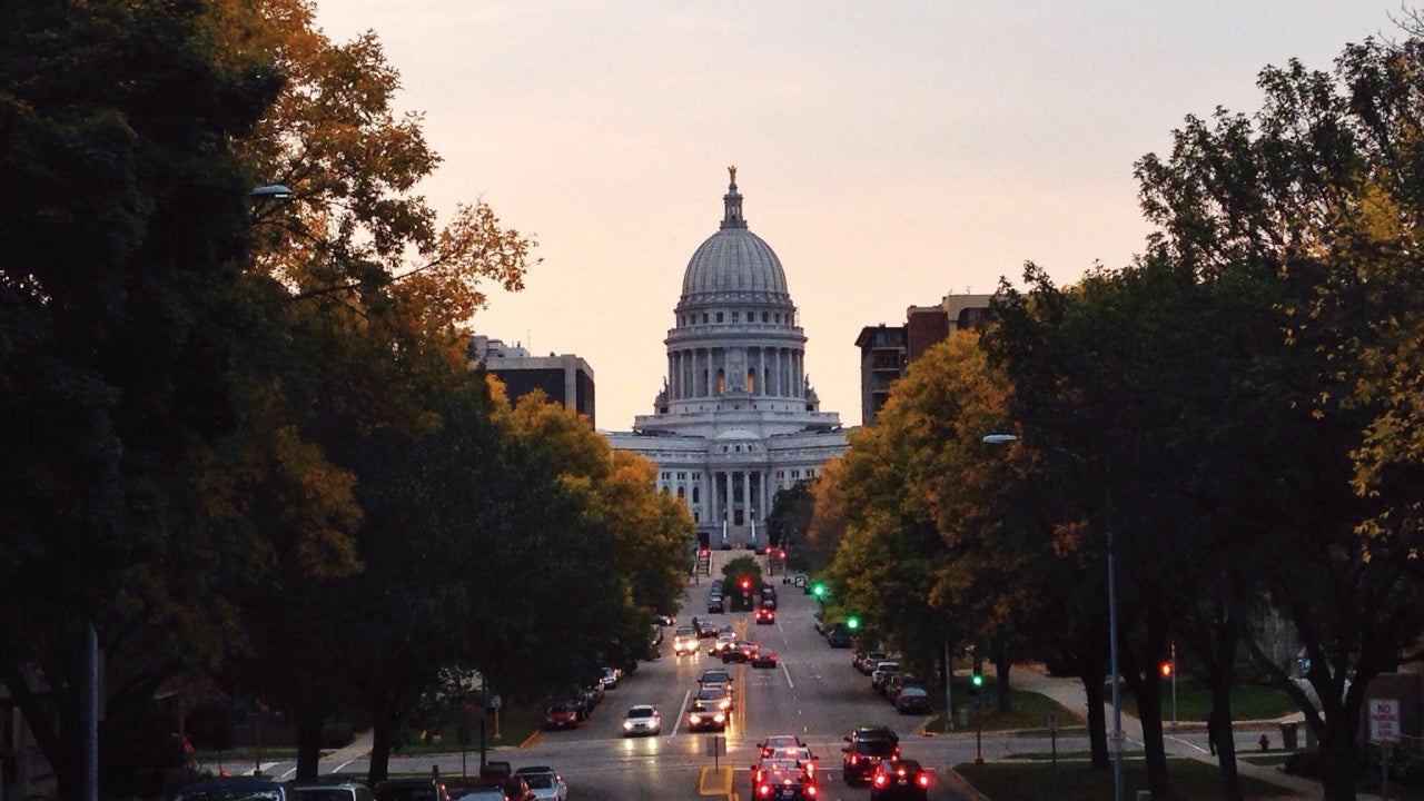 Road Leading Towards United States Capitol