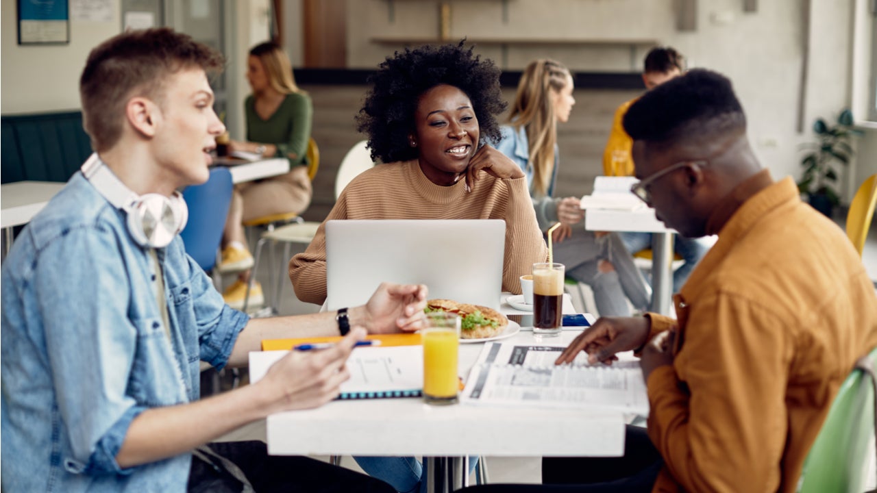 College students study together