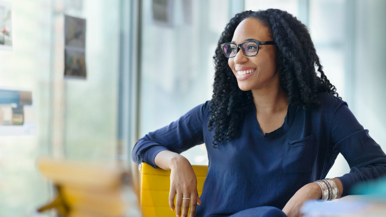 Woman in office