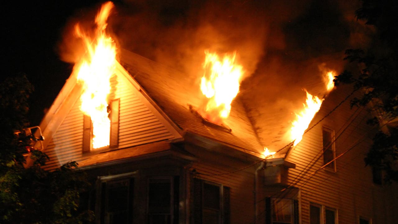 how to draw fire flames on a house