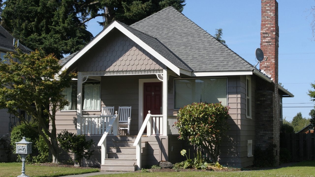 1950s style wooden home