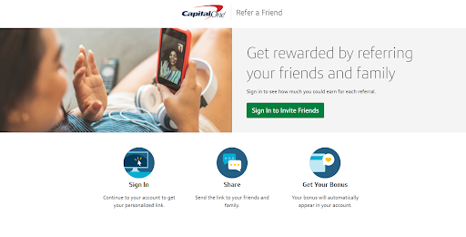 Screenshot of the Capital One portal interface