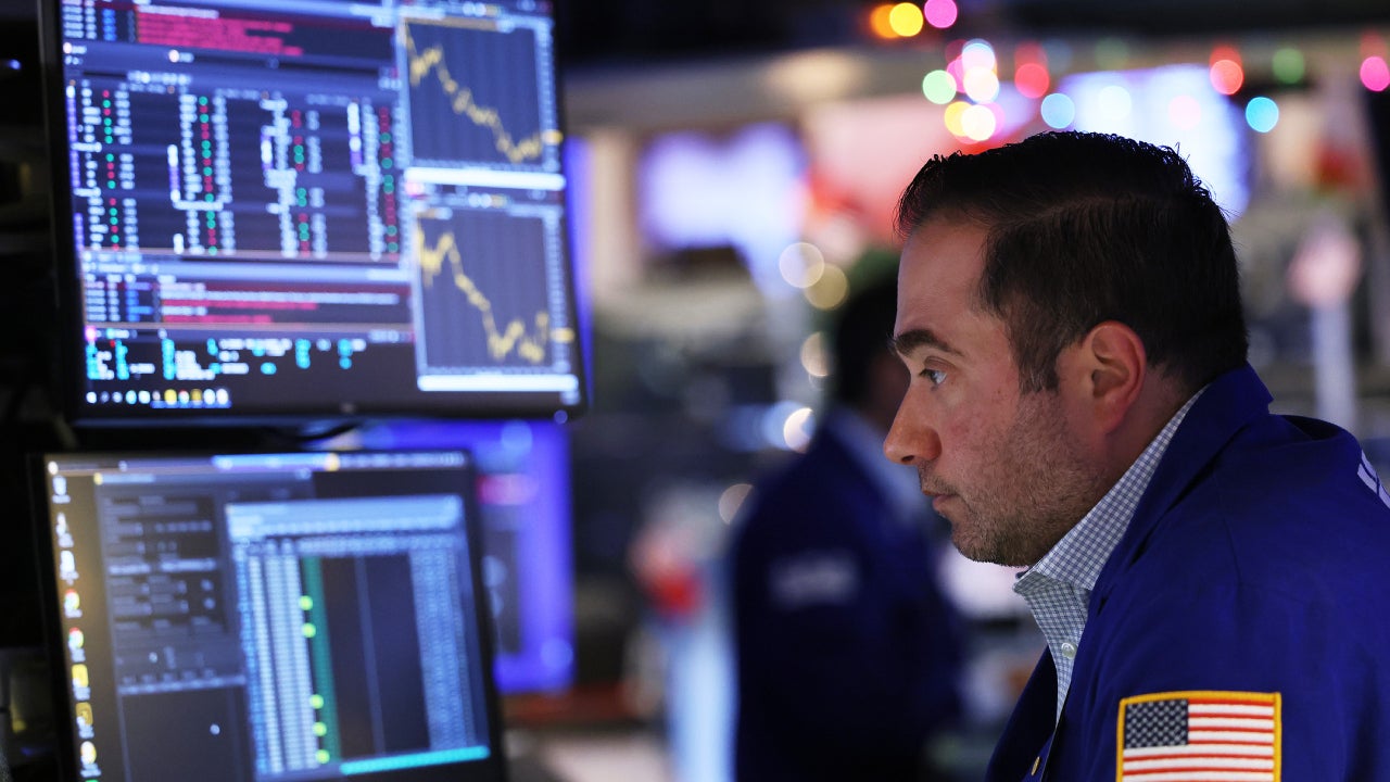 Traders working on the floor of the New York Stock Exchange