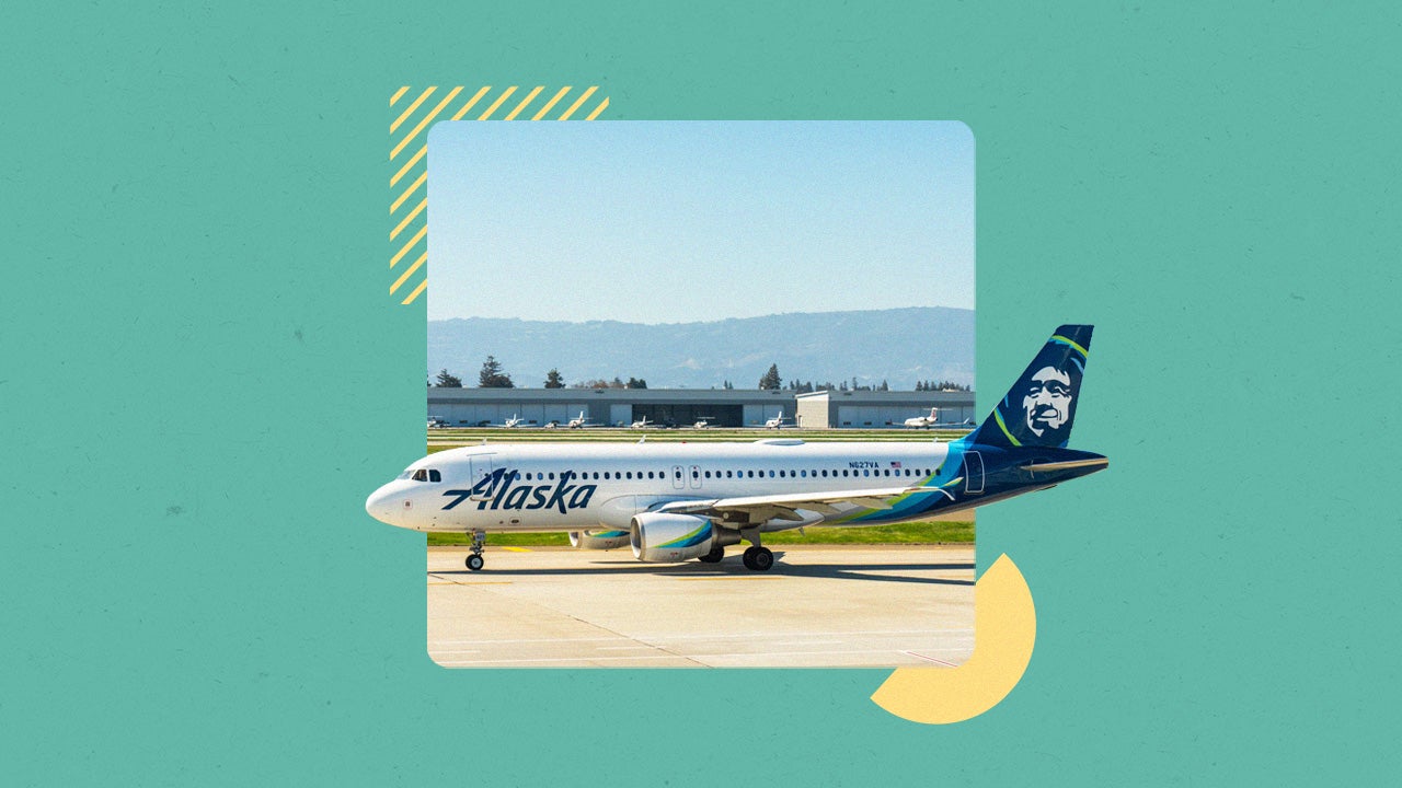 Design element including an alaska airlines' plane