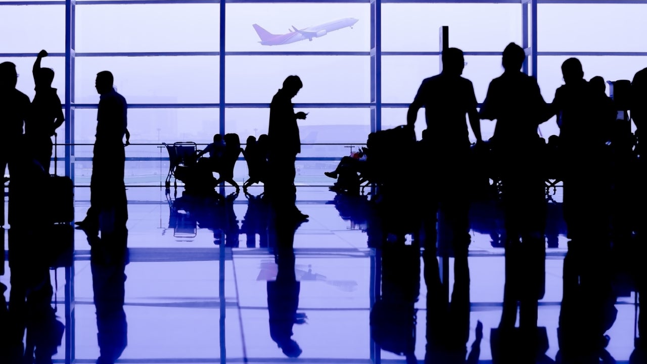 Tourists at the Airport