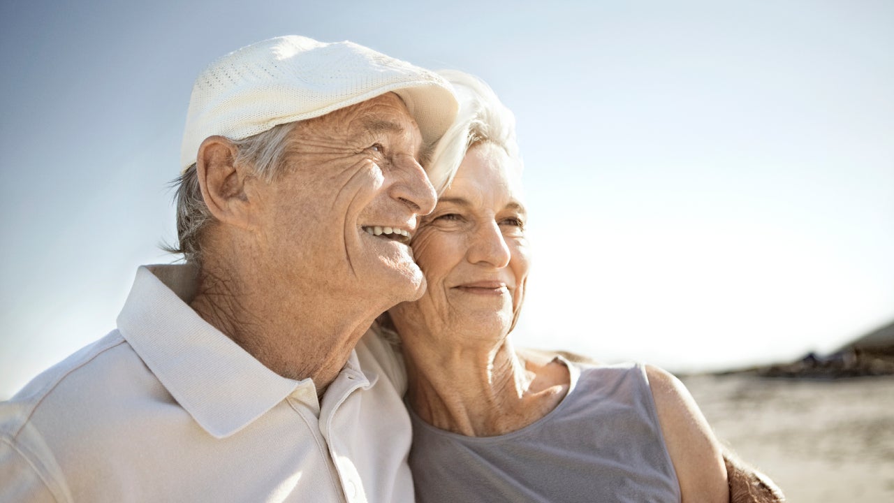 Senior couple on the beach