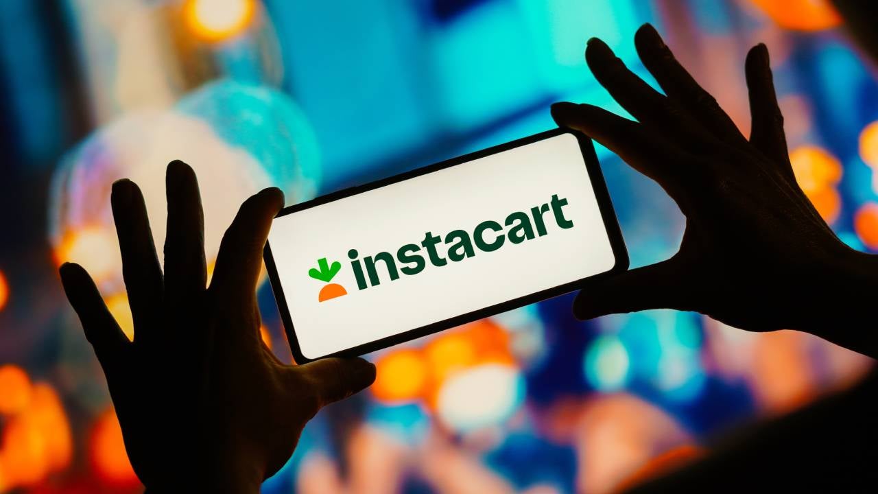 The Instacart app open on a cell phone