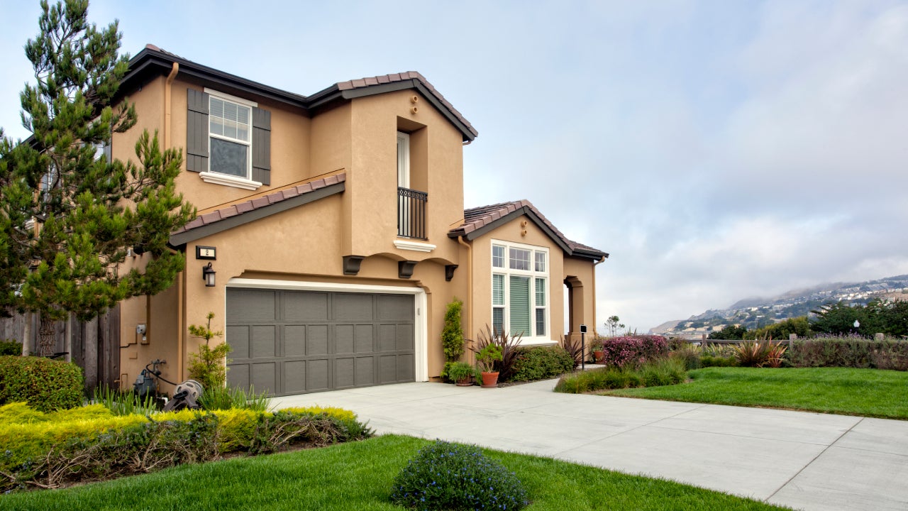 Modern house and driveway