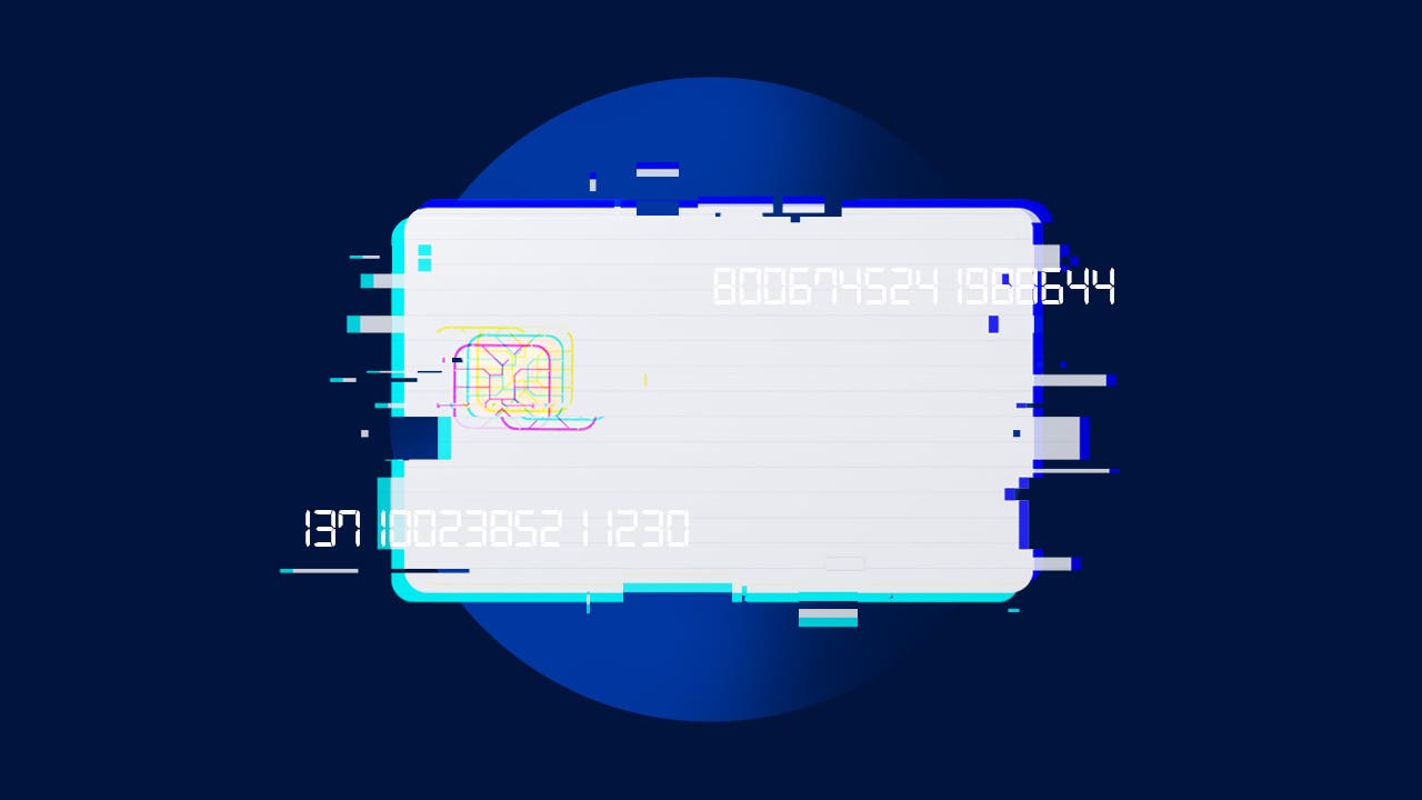 Design image of a virtual credit card