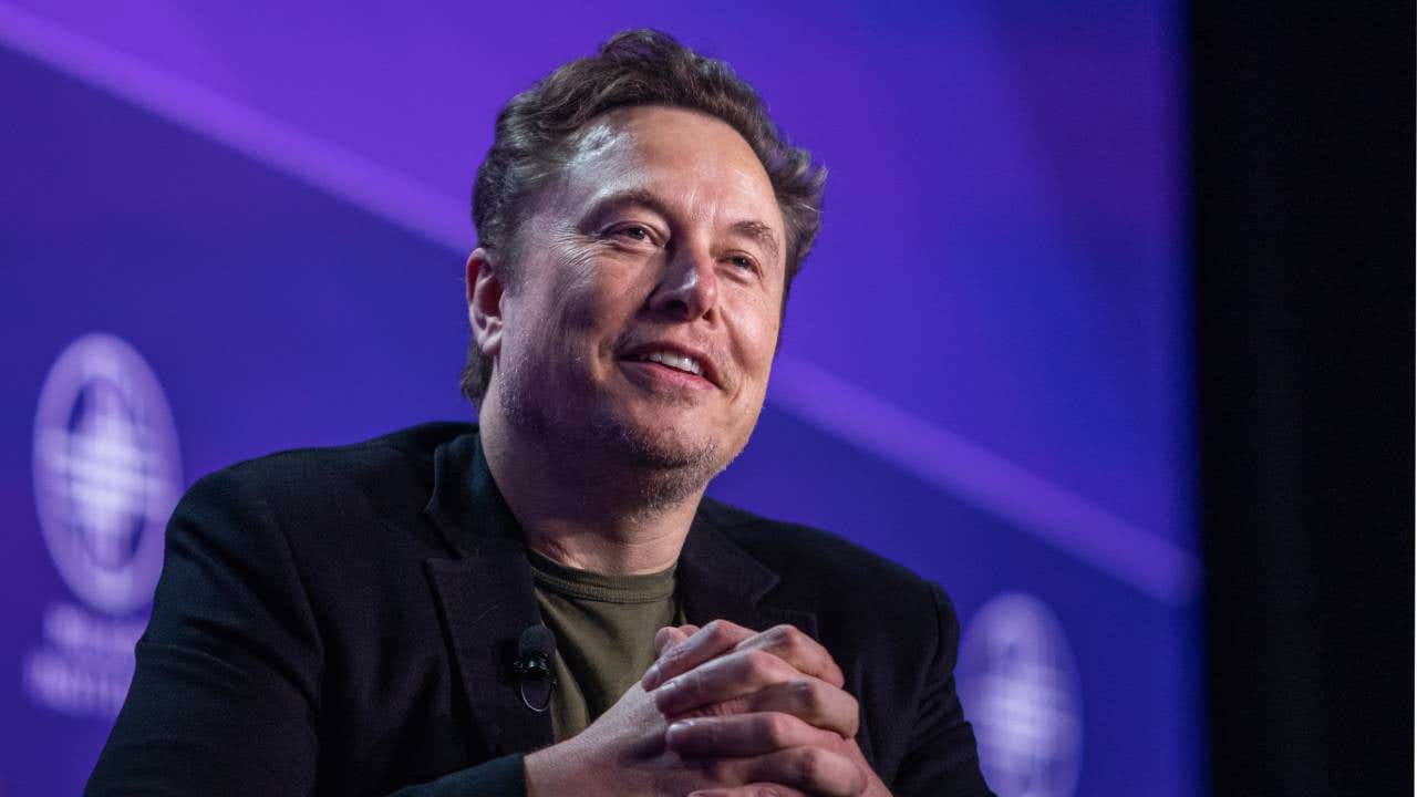 Elon Musk speaks at the Milken Institute's Global Conference at the Beverly Hilton Hotel on May 6, 2024.