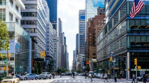 Skyscrapers on 3rd Avenue in Midtown Manhattan, New York City, USA