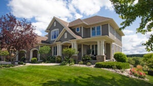 Suburban House with a large front yard