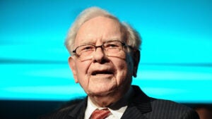 Warren Buffett speaking on stage