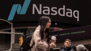 The Nasdaq MarketSite in New York, US