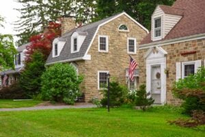 stone houses with green lawns in state college pennsylvania