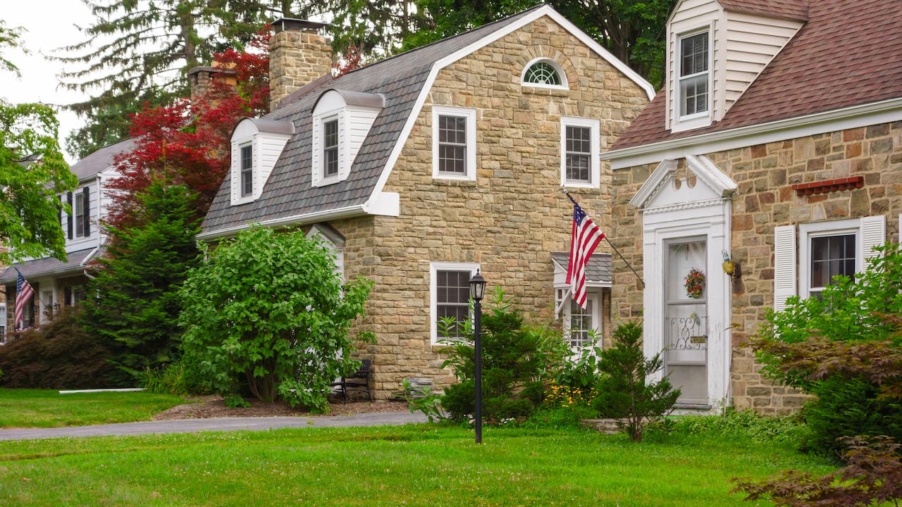 stone houses with green lawns in state college pennsylvania