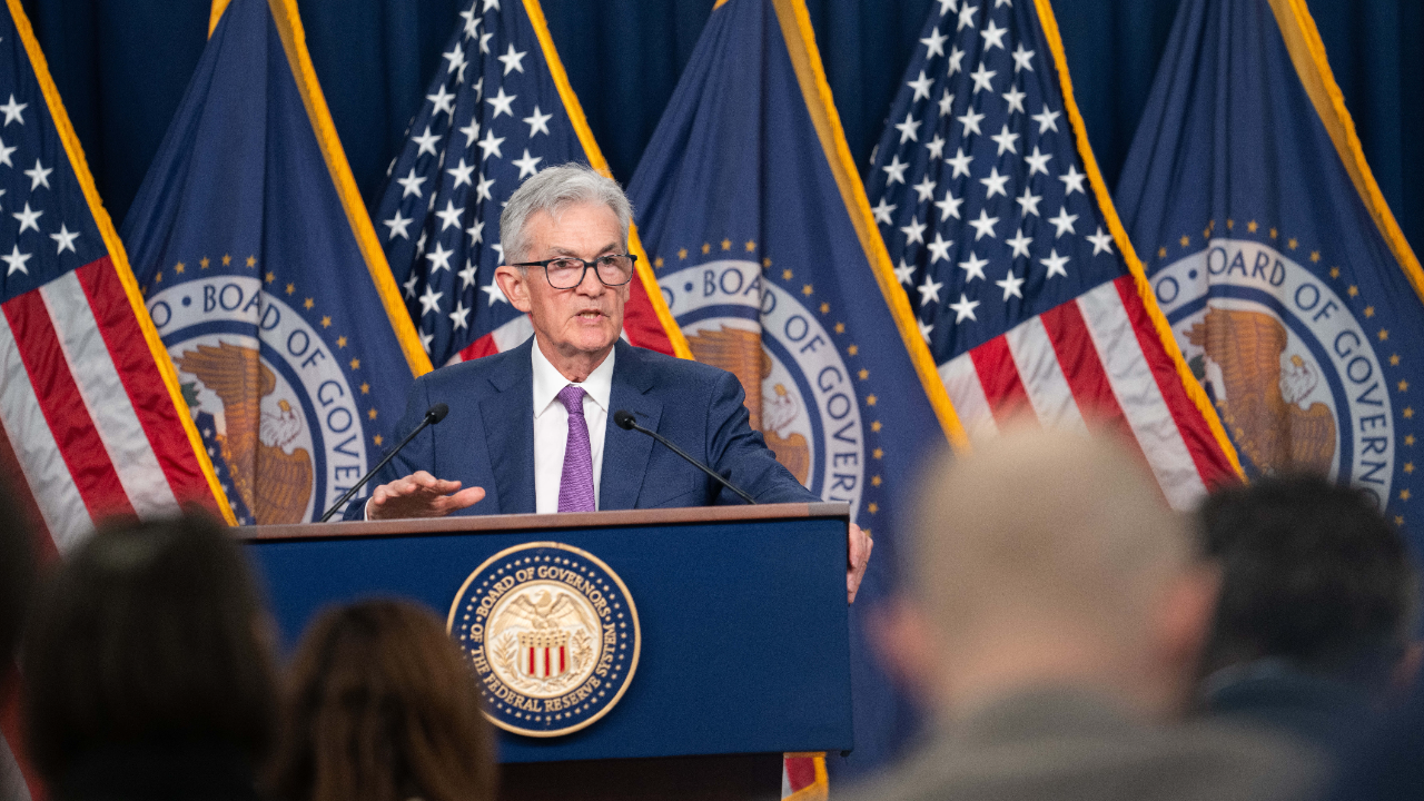 Federal Reserve Chair Jerome Powell attends a press conference in Washington, D.C, after the May rate-setting meeting.