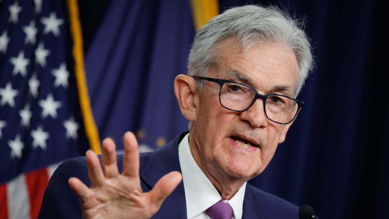 Federal Reserve Chair Jerome Powell holds a press conference