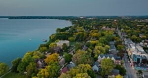 aerial view of Madison, Wisconsin