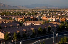 The suburbs of Las Vegas