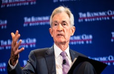 Fed chair Jerome Powell speaks at a conference