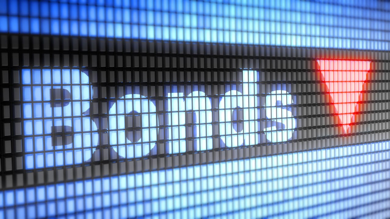 The Index of bonds on a screen