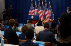 Federal Reserve Chair Powell Holds A News Conference Following The Federal Open Market Committee Meeting