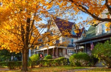 Old mansion like homes in the Elmwood Village neighborhood of Buffalo, New York