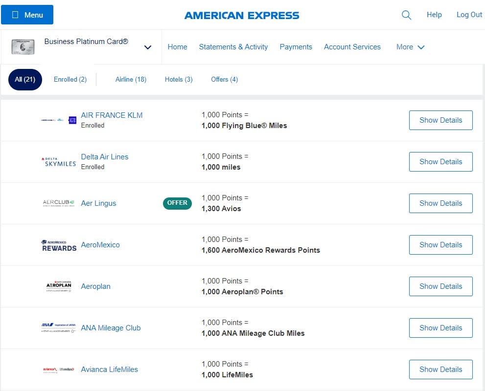 Guide To American Express Transfer Partners