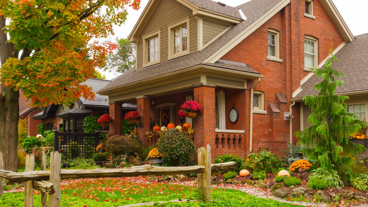 Home decorated for autumn