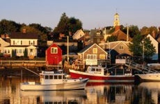 Boats and waterside homes in Portsmouth, New Hampshire