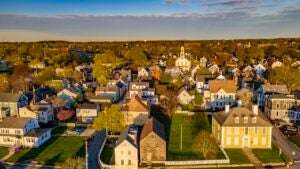 aerial view of portsmouth, new hampshire