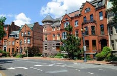 Redbrick Rowhouses in Washington DC