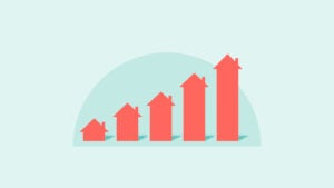 Design element showing a graph a representation of home prices