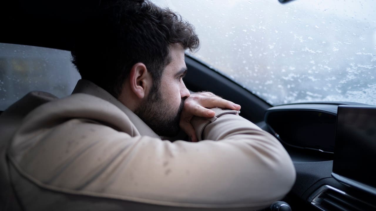 Young Man in a Car