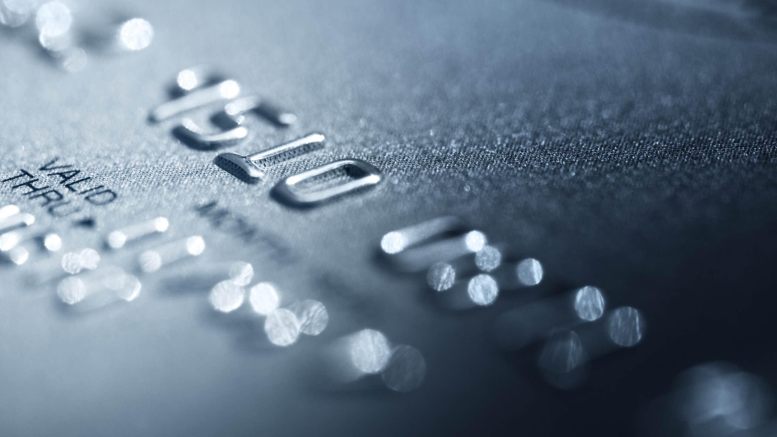 Closeup shot of a credit card