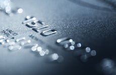 Closeup shot of a credit card