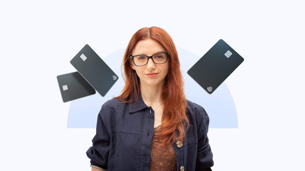 Photo illustration showing Bankrate credit cards writer Ana Staples