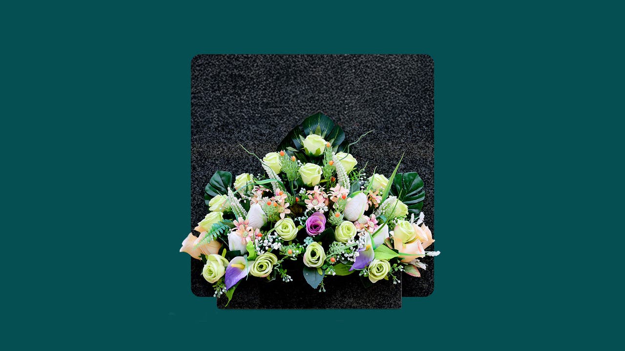 large flower arrangement for a funeral