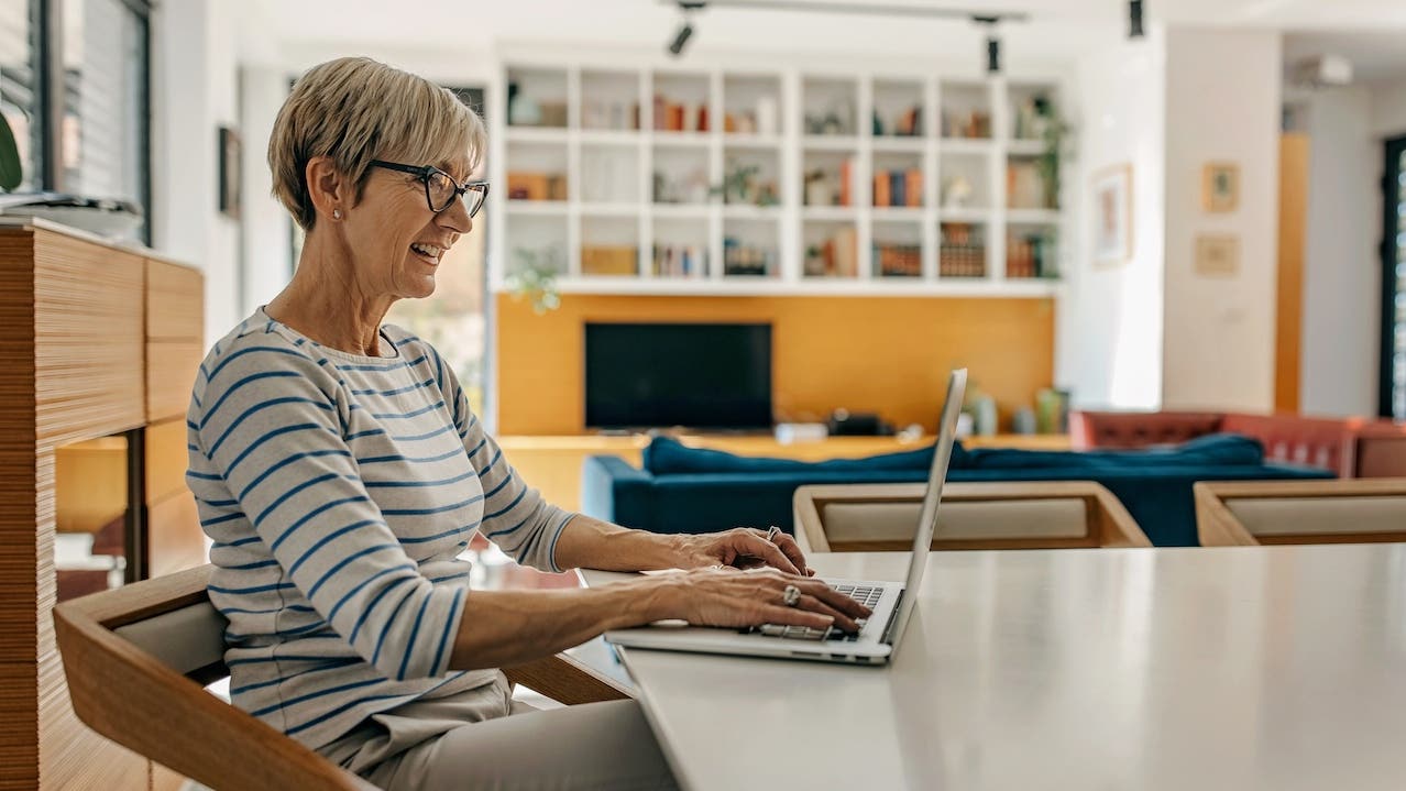 Woman on her computer